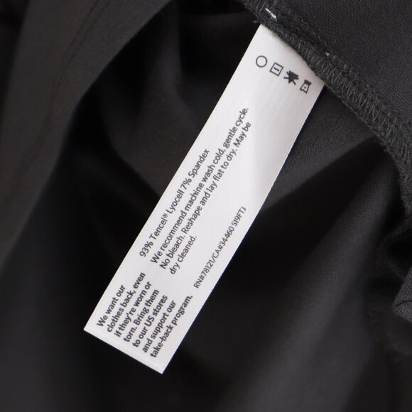 EILEEN FISHER Tencel High-Low Tunic Dress Dark Gray Charcoal Half-Sleeves Size L - Picture 7 of 8